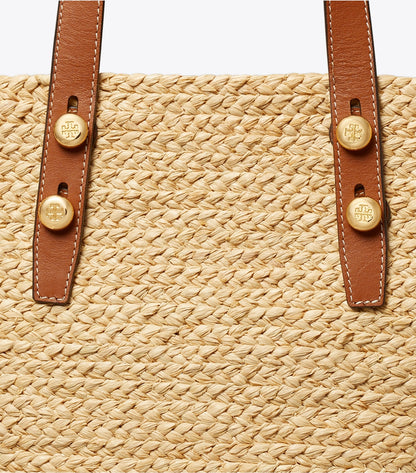 Small Romy Basket Tote - Natural | Tory Burch Essential