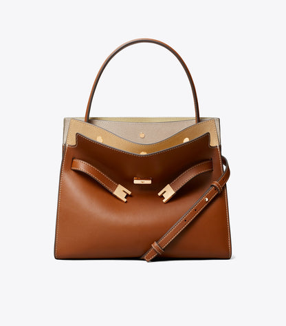 Small Lee Radziwill Double Bag - Aged Tan | Tory Burch Great Value