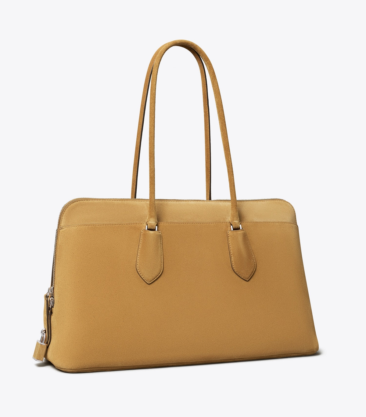 Lock Suede Satchel - Toffee | Tory Burch Essential