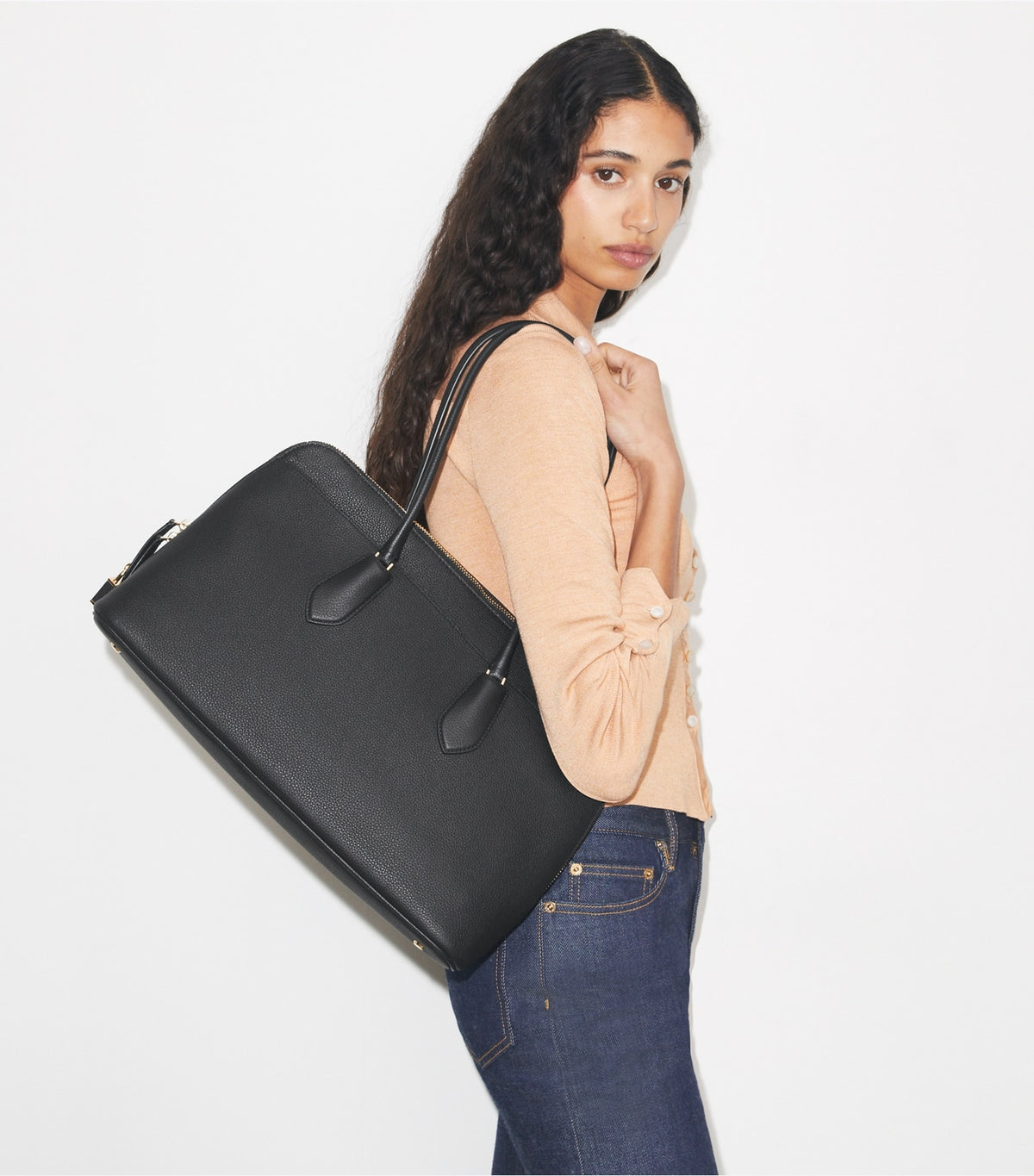 Lock Satchel - Black | Tory Burch Hot Sale