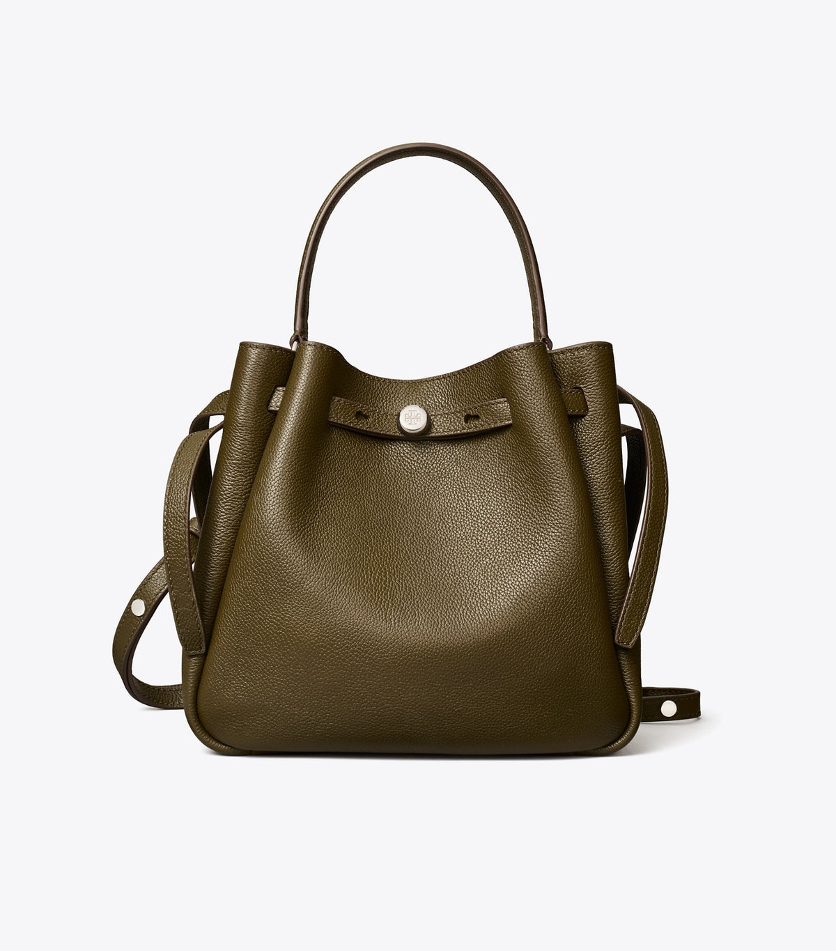 Romy Bucket Bag - Dark Olive | Tory Burch Latest