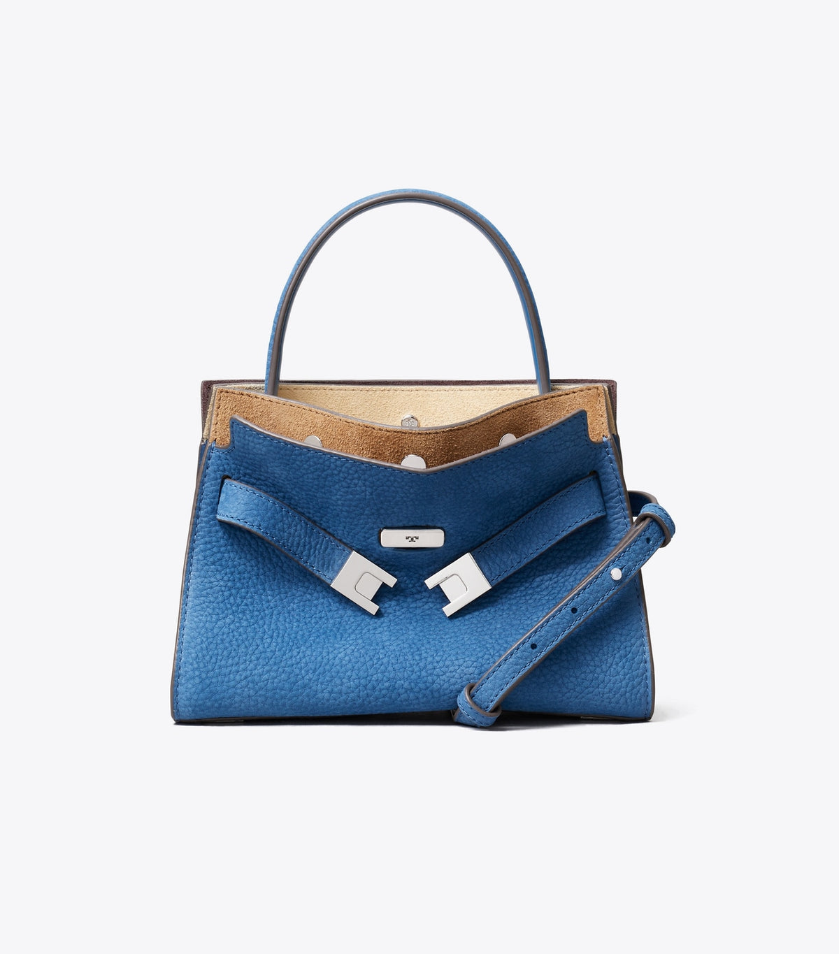 Petite Lee Radziwill Nubuck Double Bag - Bright Blue | Tory Burch Hot Sale