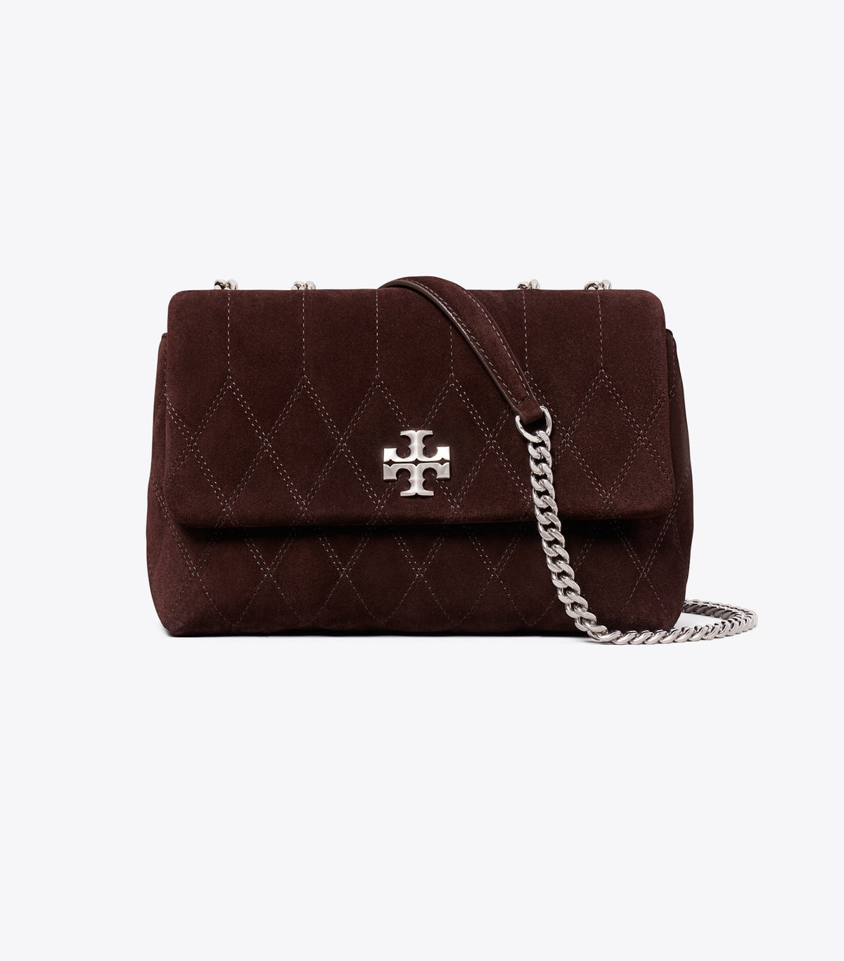 Small Kira Quilt Suede Shoulder Bag - Licorice | Tory Burch Hot Sale