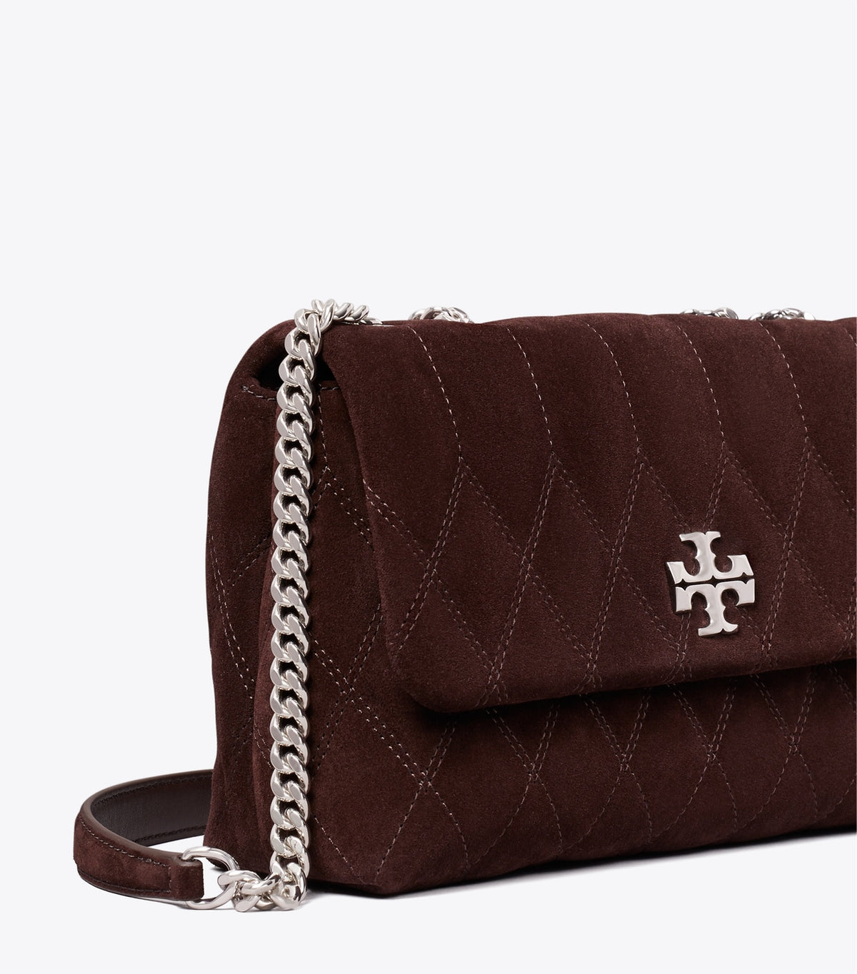 Small Kira Quilt Suede Shoulder Bag - Licorice | Tory Burch Hot Sale