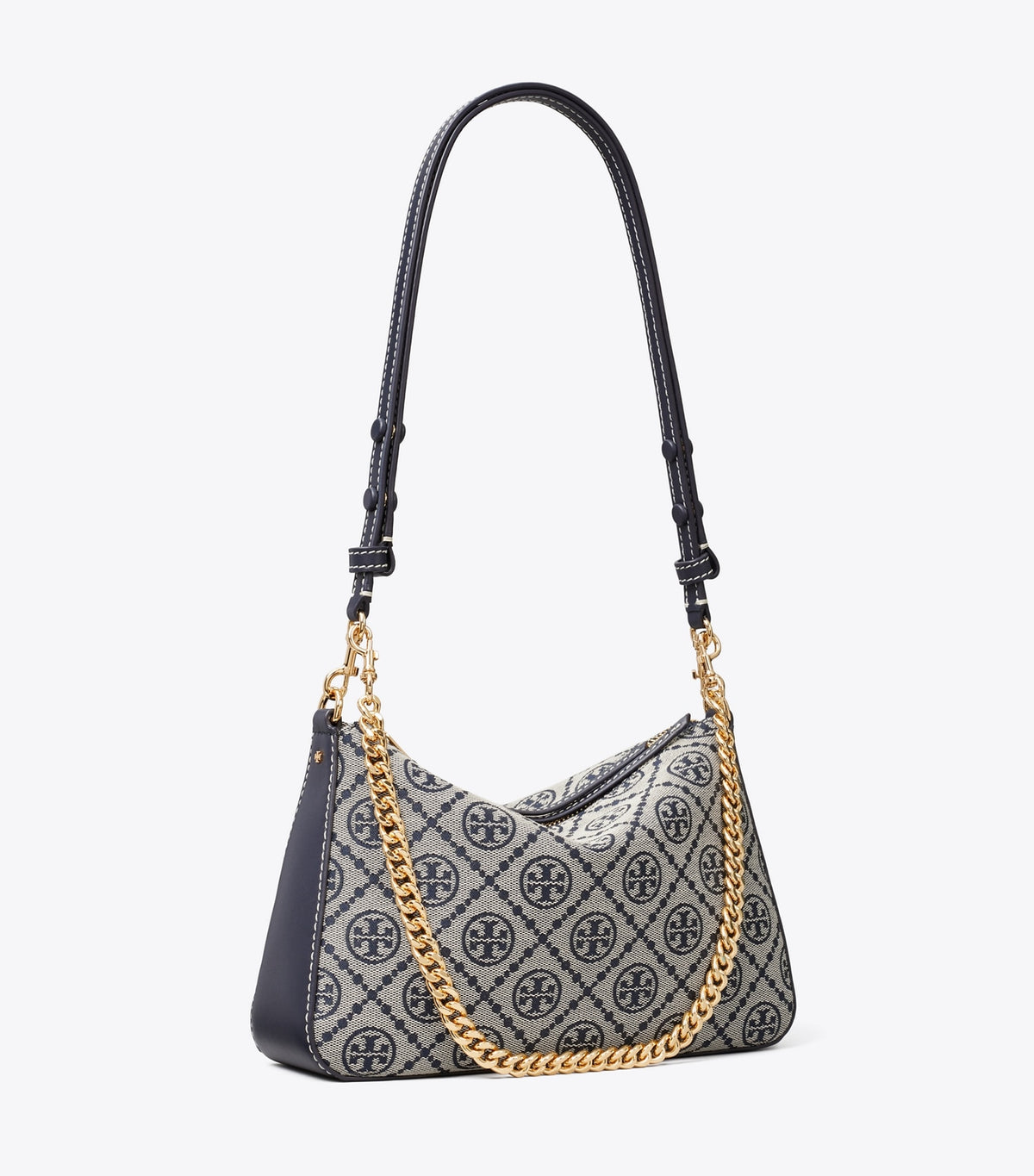 T Monogram Small Perry Shoulder Bag - Tory Navy | Tory Burch Trending