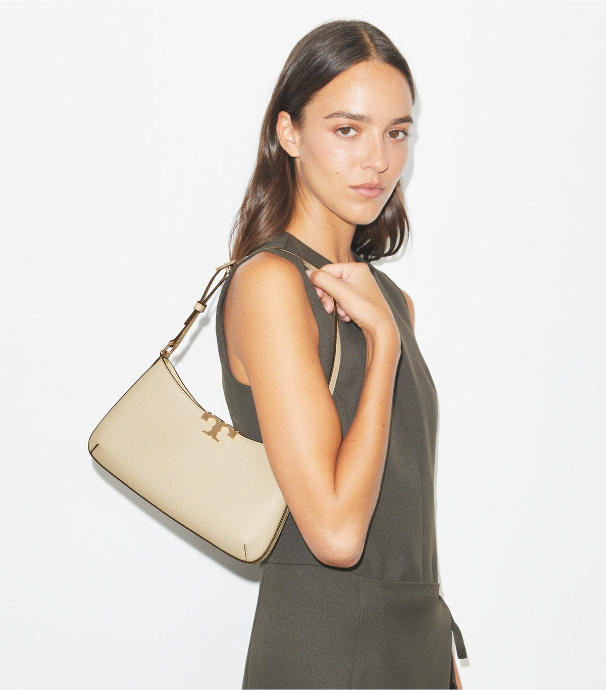 Eleanor Soft Slim Shoulder Bag - Light Stone | Tory Burch Special Offer