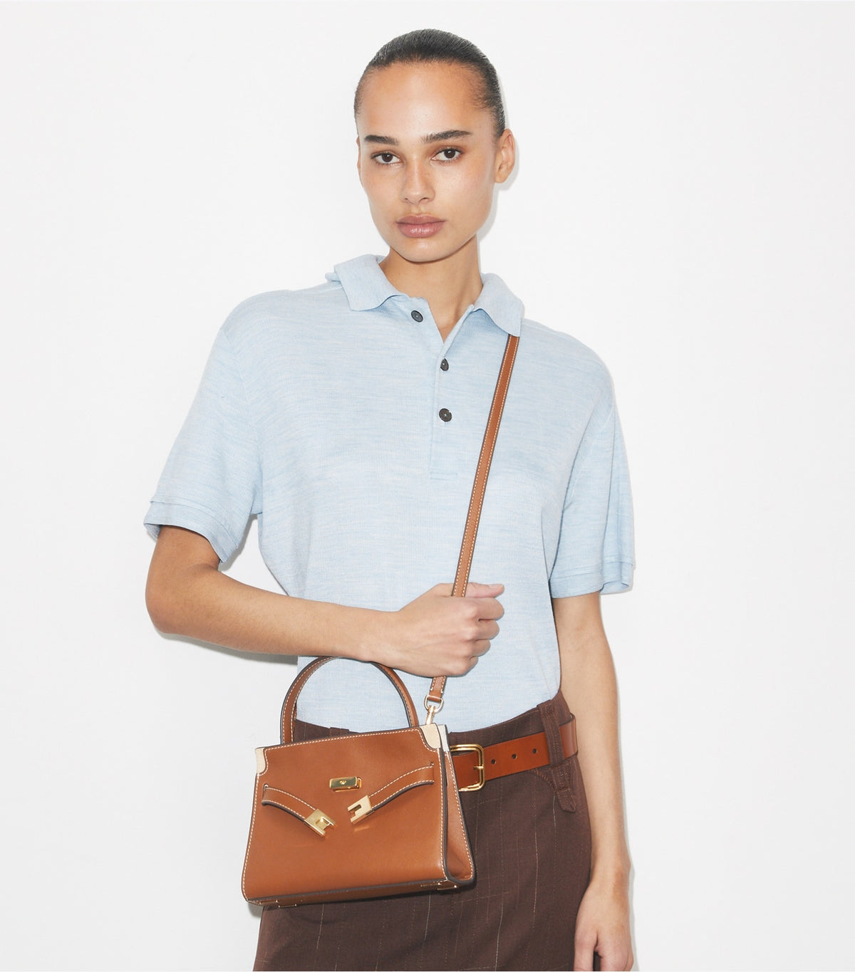 Petite Lee Radziwill Double Bag - Aged Tan | Tory Burch Top Pick