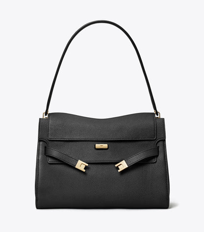 Large Lee Radziwill Shoulder Bag - Black | Tory Burch Latest