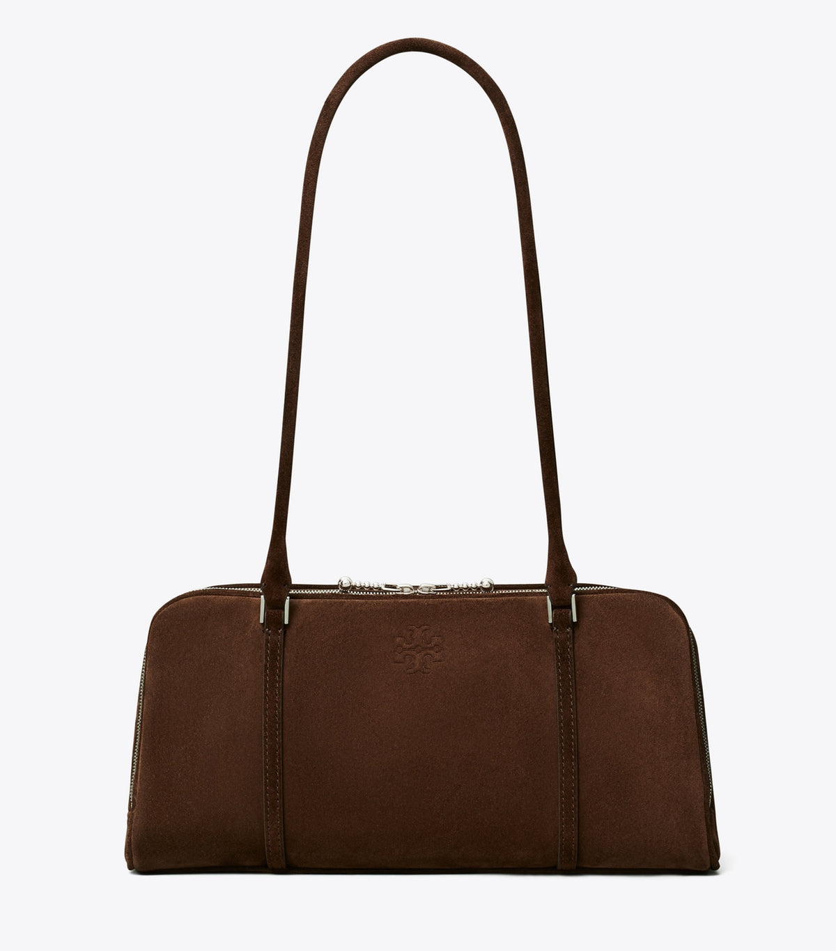 Small Marshmallow Suede Satchel - Dark Cocoa | Tory Burch Great Value