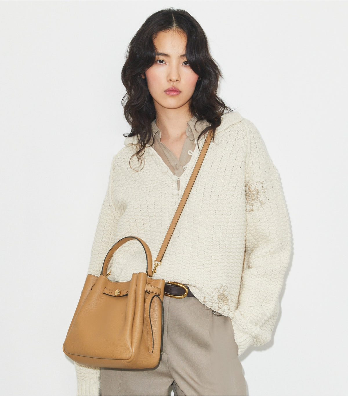 Romy Bucket Bag - Tiramisu | Tory Burch Classic