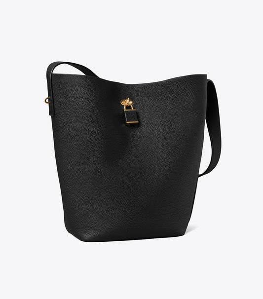 Lock Slim Bucket Bag - Black | Tory Burch Popular