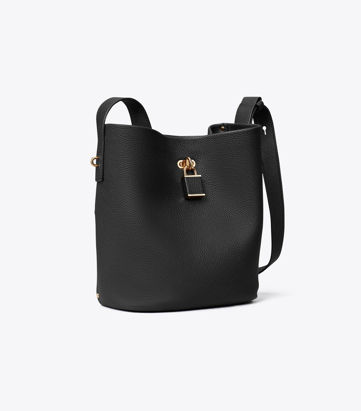 Medium Lock Slim Bucket Bag - Black | Tory Burch Hot Sale