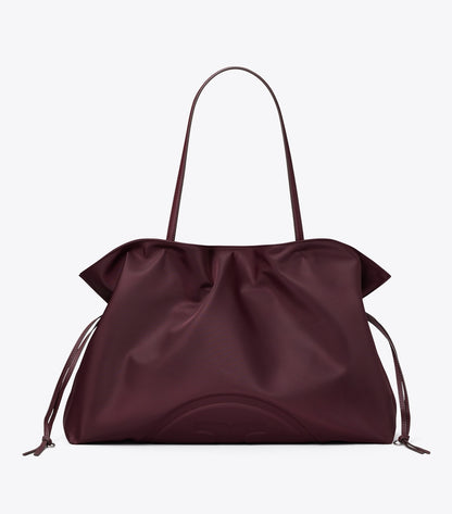 Ella Nylon Drawstring Tote - Dark Carmine | Tory Burch Best Seller