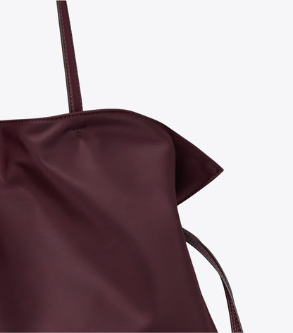 Ella Nylon Drawstring Tote - Dark Carmine | Tory Burch Best Seller