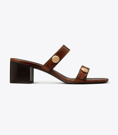Romy Block-Heel Sandal - Milk Chocolate | Tory Burch Deals