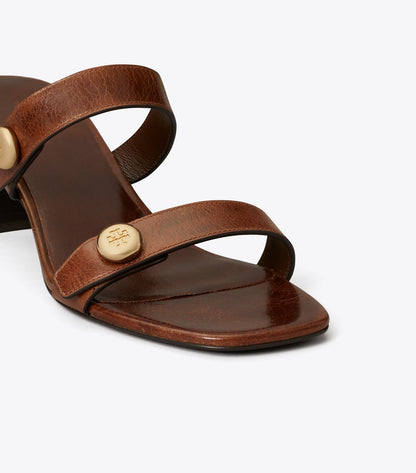 Romy Block-Heel Sandal - Milk Chocolate | Tory Burch Deals