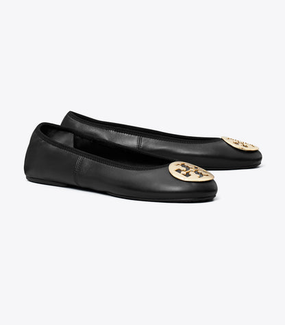 Reva Travel Ballet - Perfect Black / Gold | Tory Burch Signature