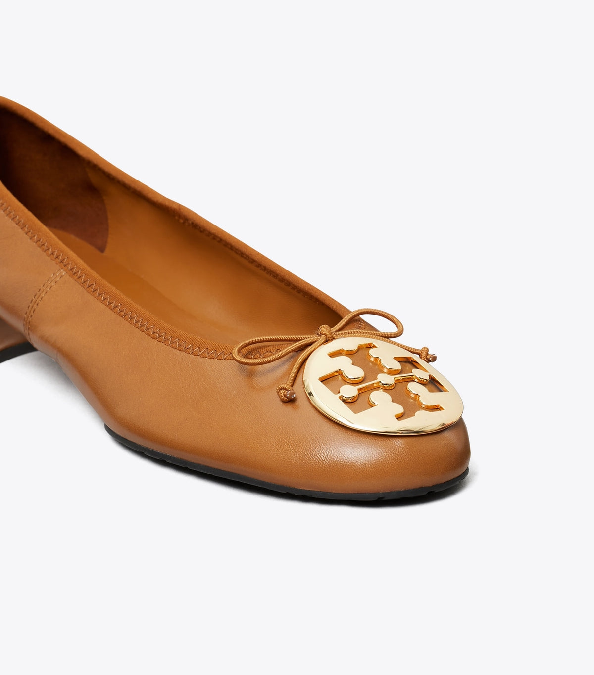 Reva Heeled Ballet - Pecan Praline / Gold | Tory Burch Value