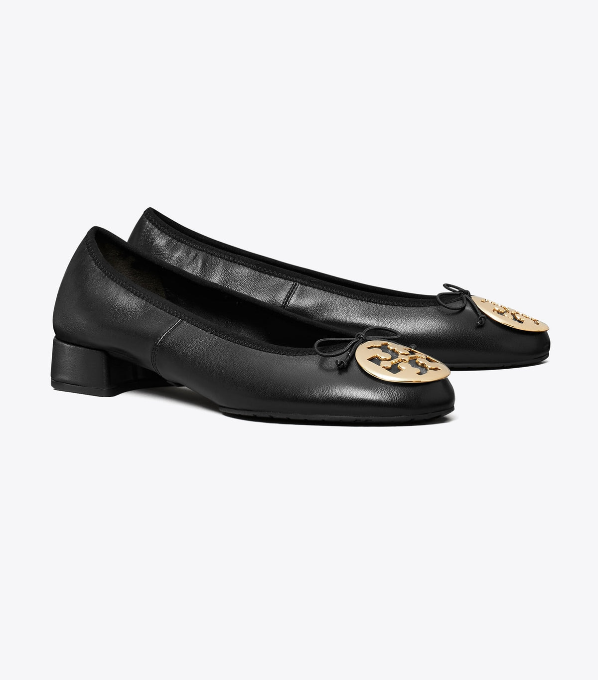 Reva Heeled Ballet - Perfect Black / Gold | Tory Burch Hot Sale