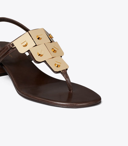 Gladiator Capri Heeled Sandal - Dark Cocoa | Tory Burch Discount
