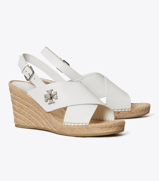 Turnlock Wedge Espadrille - White | Tory Burch Trusted