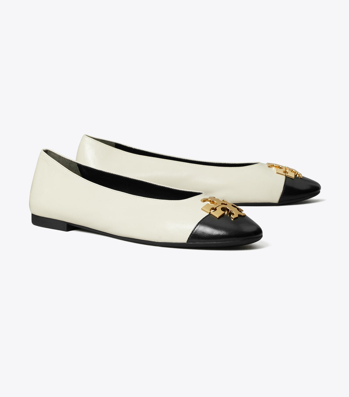 Charlie Ballet - Light Cream / Perfect Black / Gold | Tory Burch Trending
