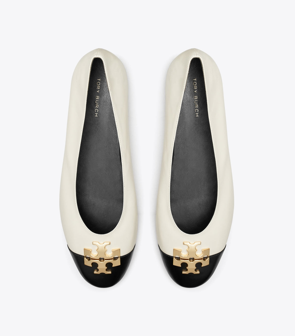 Charlie Ballet - Light Cream / Perfect Black / Gold | Tory Burch Trending