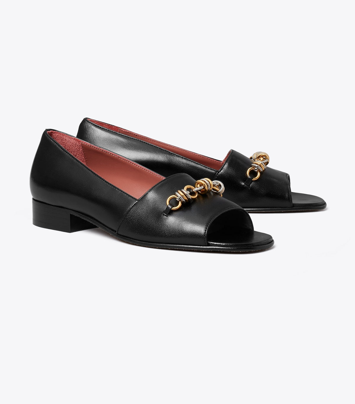 Runway Chain Peep-Toe - Perfect Black | Tory Burch Discount