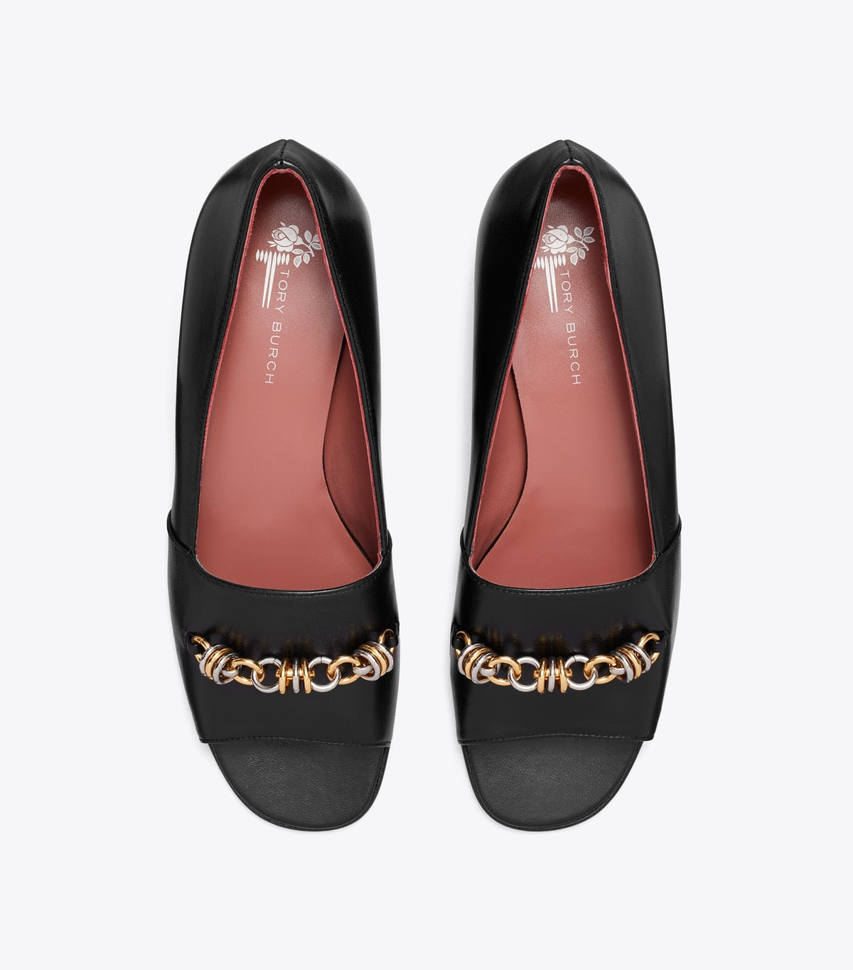 Runway Chain Peep-Toe - Perfect Black | Tory Burch Discount
