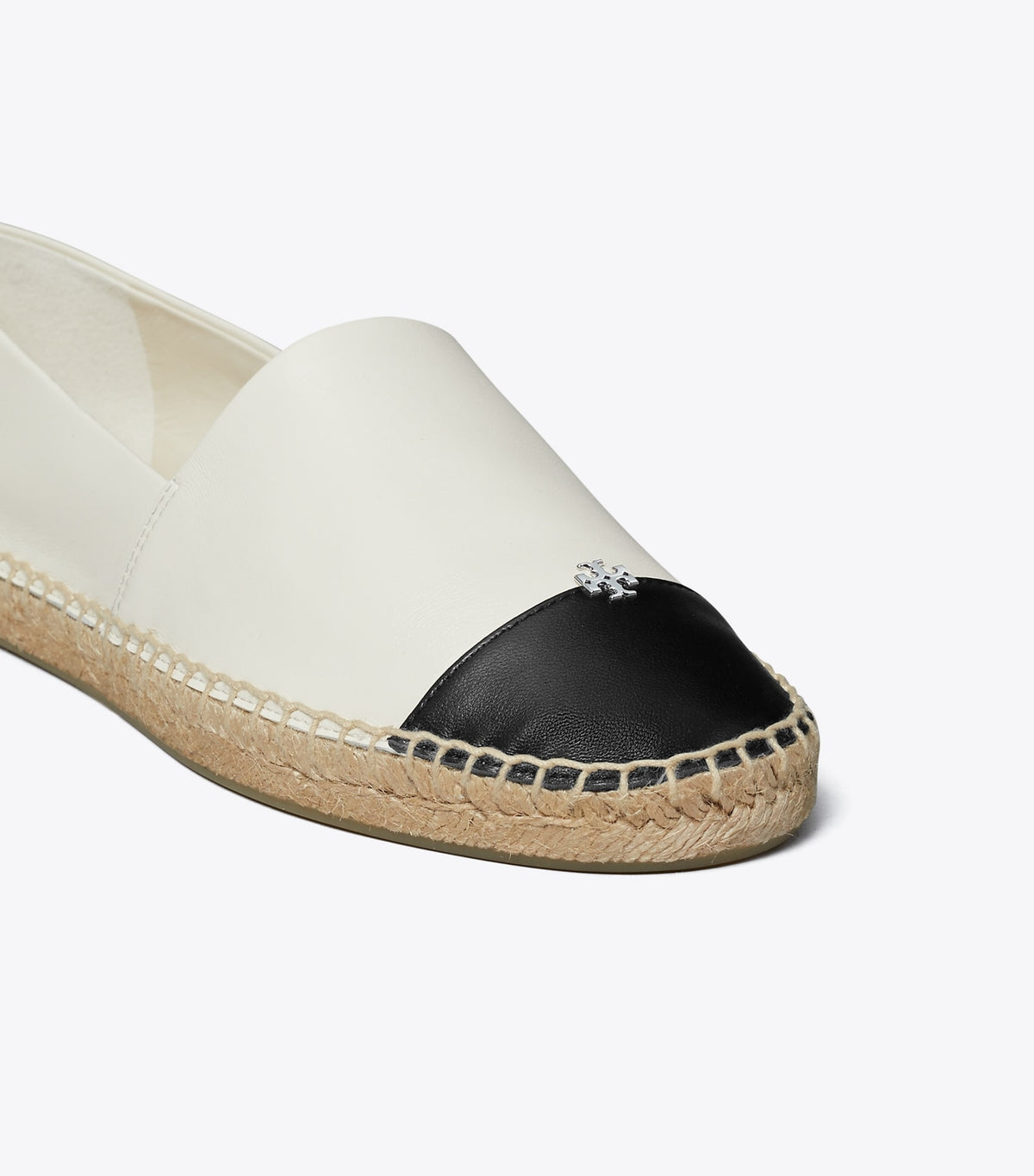 Cap-Toe Espadrille - Light Cream / Perfect Black | Tory Burch Trending