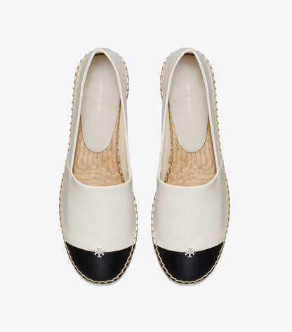 Cap-Toe Espadrille - Light Cream / Perfect Black | Tory Burch Trending