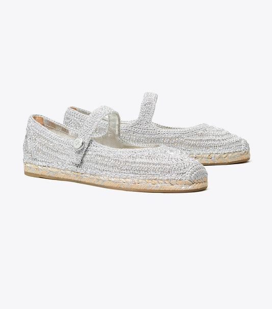 Romy Mary Jane Espadrille - Silver | Tory Burch Discount