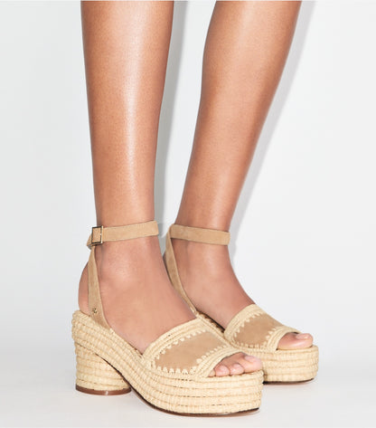Woven Platform Sandal - Grain | Tory Burch Best Seller