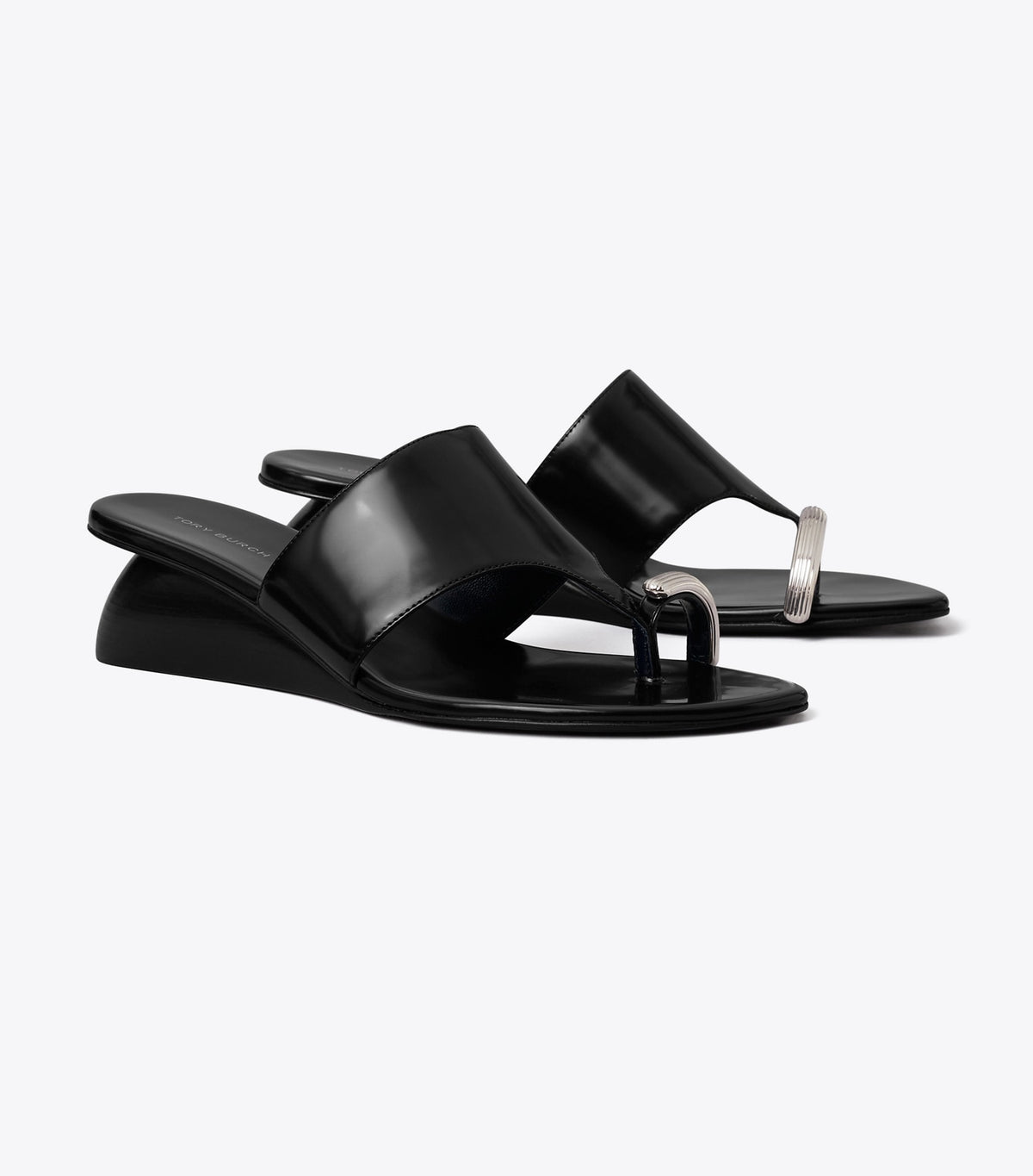 Pierced Wedge Sandal - Perfect Black | Tory Burch Hot Sale