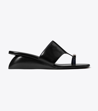 Pierced Wedge Sandal - Perfect Black | Tory Burch Hot Sale