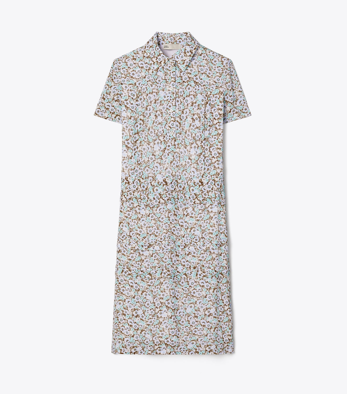 Printed Viscose Shirtdress - Blue Floral | Tory Burch Trending