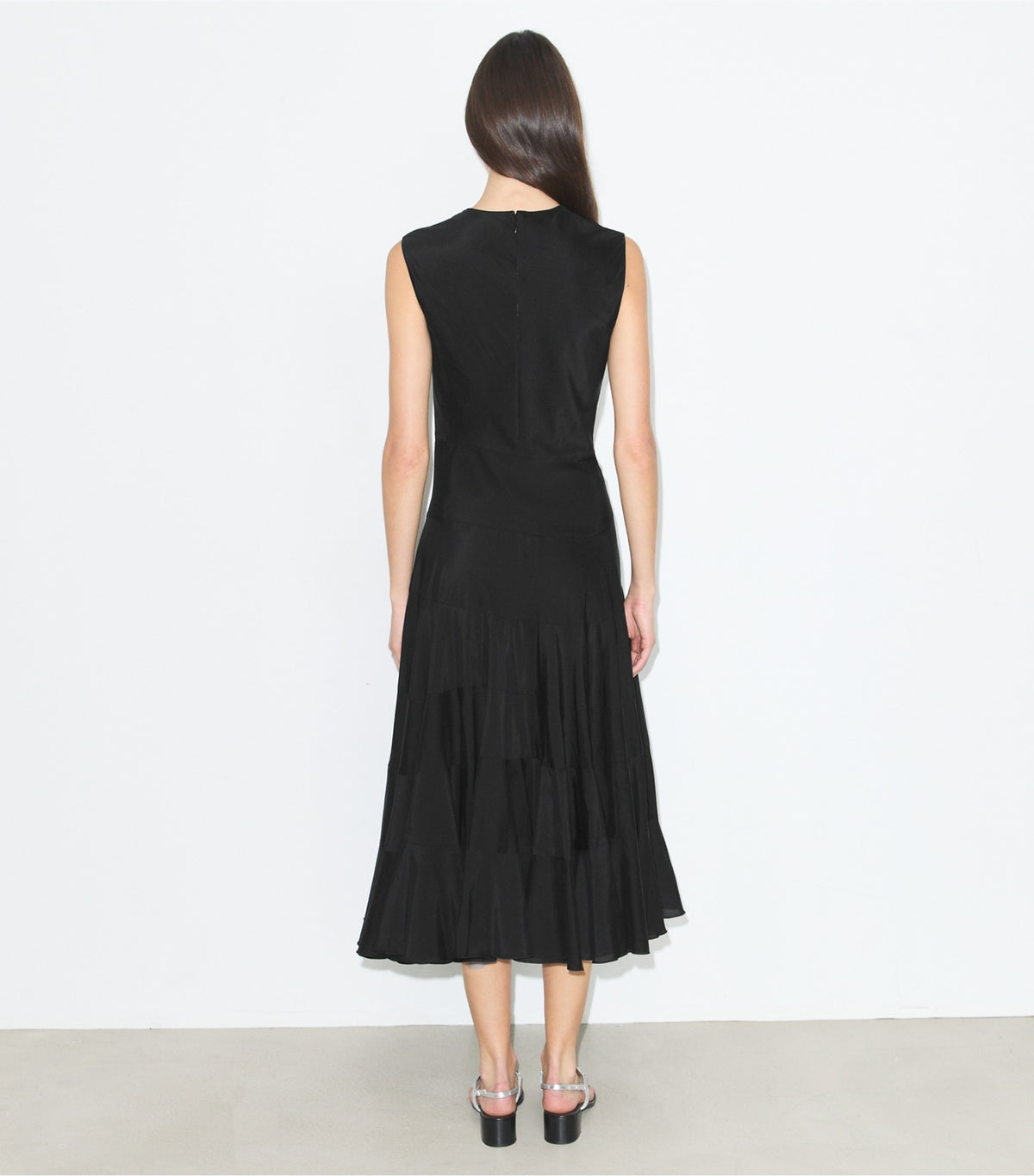 Flared Cotton Silk Dress - Black | Tory Burch Sale