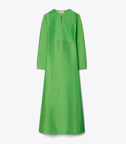 Long Linen Caftan - Bright Green | Tory Burch New