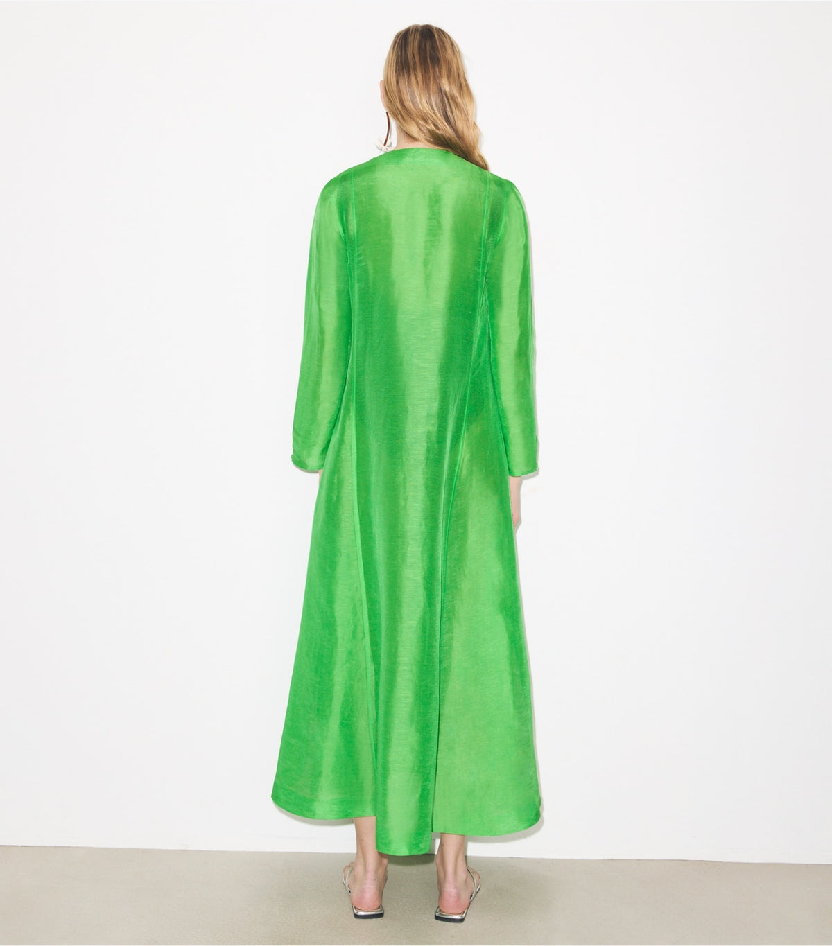 Long Linen Caftan - Bright Green | Tory Burch New