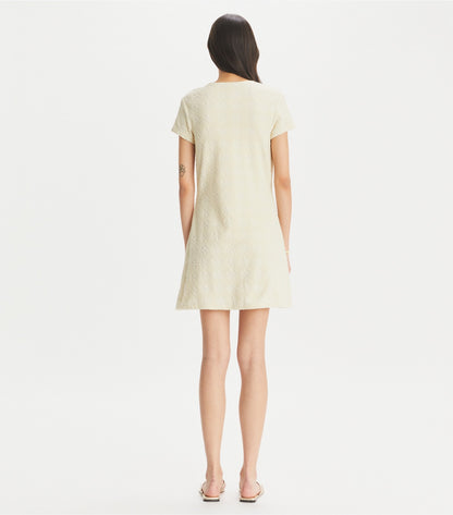 Terry Jacquard Logo Shirtdress - New Ivory | Tory Burch New