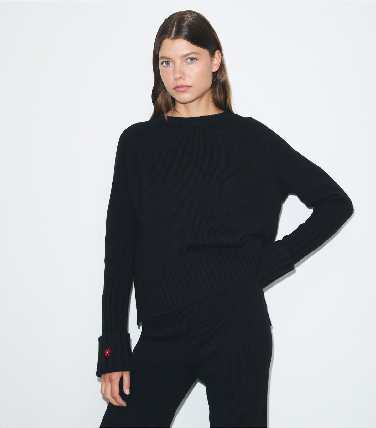 Merino Wool Sweater - Black | Tory Burch Discount