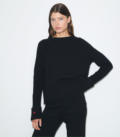 Merino Wool Sweater - Black | Tory Burch Discount