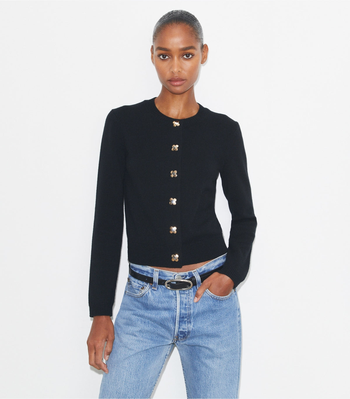 Cashmere Cardigan - Black | Tory Burch Trusted