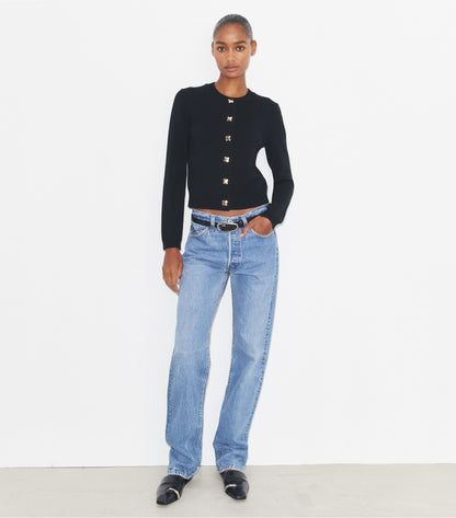 Cashmere Cardigan - Black | Tory Burch Trusted