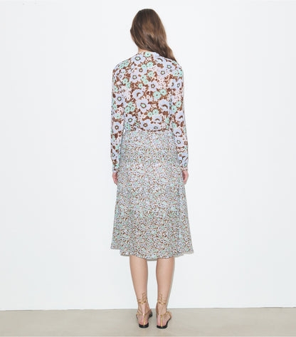 Viscose Skirt - Blue Floral | Tory Burch Sale
