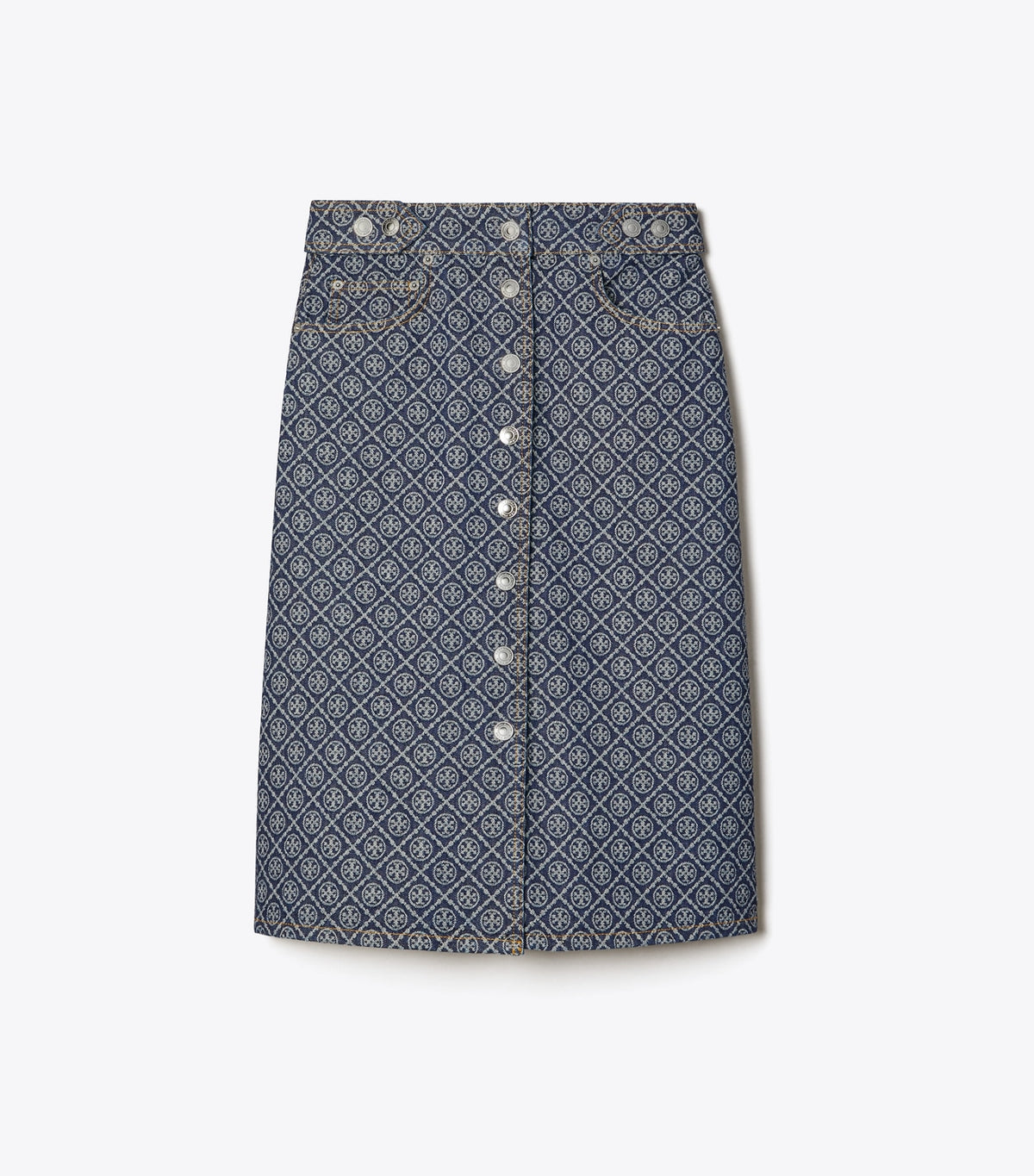 Flared Denim Skirt - T Monogram Stone Wash | Tory Burch Customer Favorite