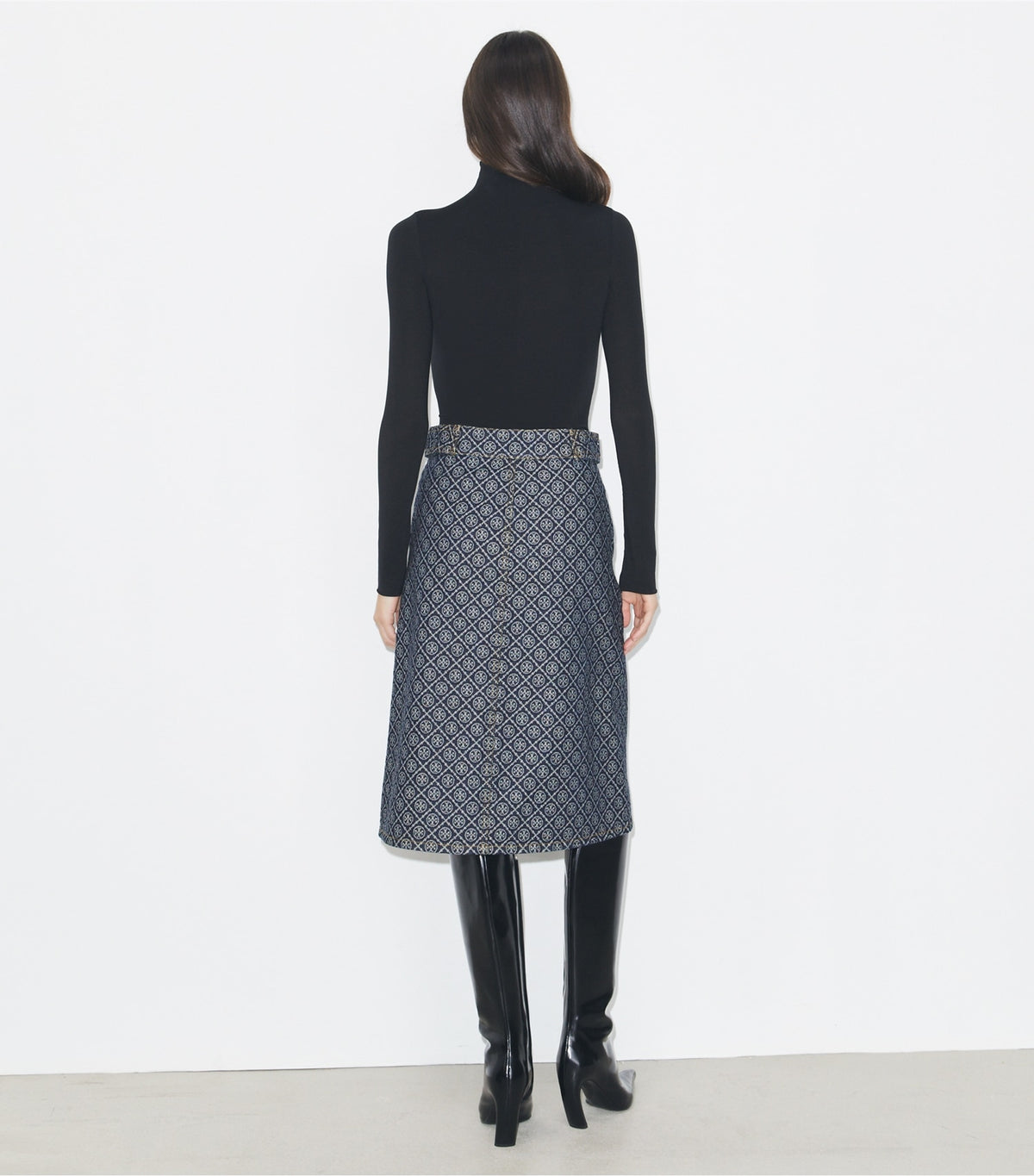 Flared Denim Skirt - T Monogram Stone Wash | Tory Burch Customer Favorite