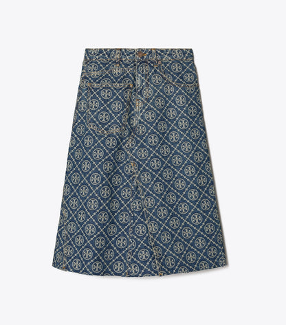 Deconstructed Denim Skirt - T-Monogram Vintage Wash | Tory Burch Great Value