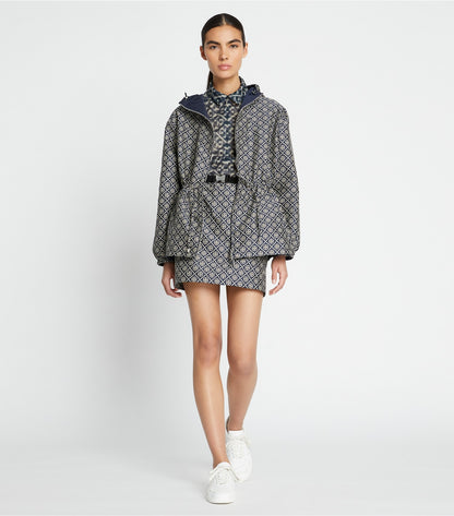 T Monogram Jacquard Anorak - Tory Navy T Monogram Small Sport | Tory Burch Essential
