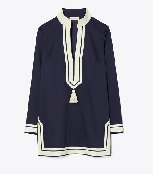 Cotton Tory Tunic - Tory Navy | Tory Burch Essential